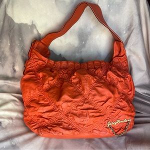VINTAGE Juicy Couture - orange leather large purse tote - ONE OF A KIND sample
